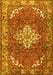 Machine Washable Persian Yellow Traditional Rug, wshtr4454yw