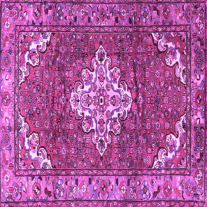 Square Machine Washable Persian Purple Traditional Area Rugs, wshtr4454pur