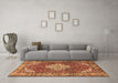 Machine Washable Persian Brown Traditional Rug in a Living Room,, wshtr4454brn