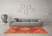 Machine Washable Persian Orange Traditional Area Rugs in a Living Room, wshtr4454org