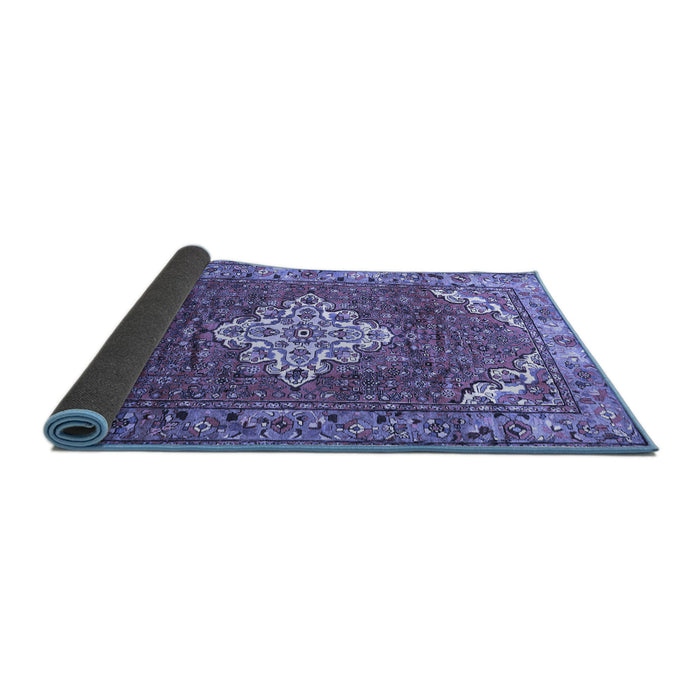 Sideview of Persian Blue Traditional Rug, tr4454blu
