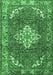 Machine Washable Persian Emerald Green Traditional Area Rugs, wshtr4454emgrn