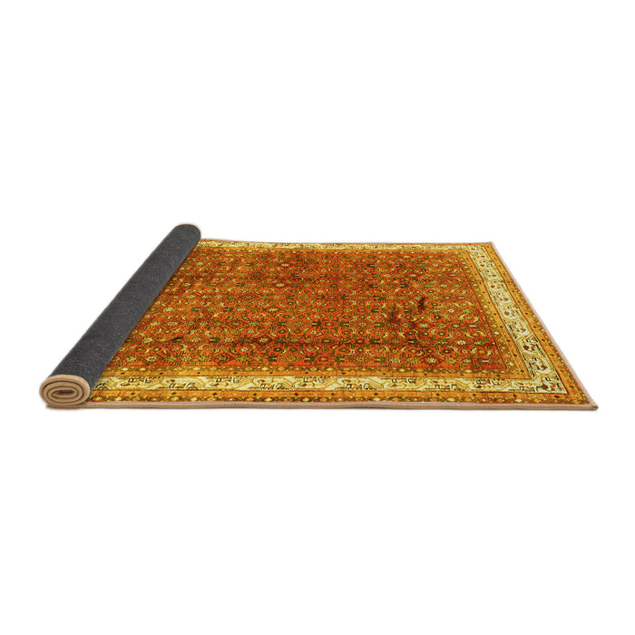 Sideview of Persian Yellow Traditional Rug, tr4455yw