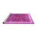 Sideview of Machine Washable Persian Purple Traditional Area Rugs, wshtr4455pur