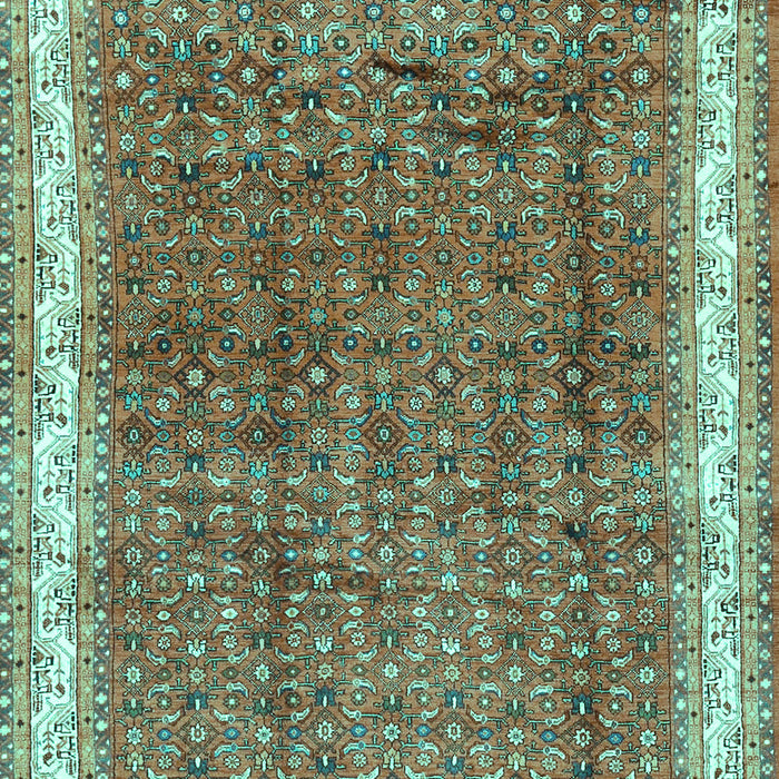 Machine Washable Persian Turquoise Traditional Area Rugs, wshtr4455turq
