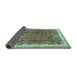 Sideview of Persian Turquoise Traditional Rug, tr4455turq