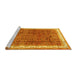 Sideview of Machine Washable Persian Yellow Traditional Rug, wshtr4455yw