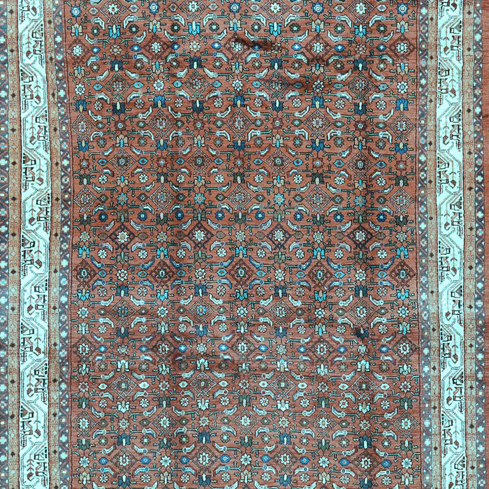 Machine Washable Persian Light Blue Traditional Rug, wshtr4455lblu