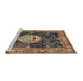 Sideview of Machine Washable Traditional Bakers Brown Rug, wshtr4456