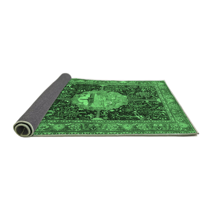 Sideview of Persian Emerald Green Traditional Rug, tr4456emgrn