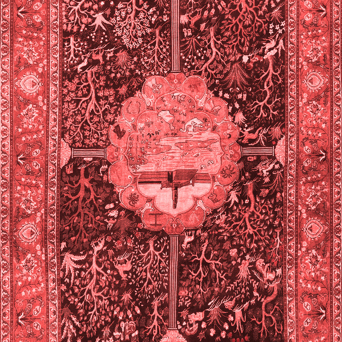 Machine Washable Persian Red Traditional Rug, wshtr4456red