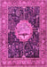 Machine Washable Persian Pink Traditional Rug, wshtr4456pnk