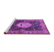 Sideview of Machine Washable Persian Purple Traditional Area Rugs, wshtr4456pur