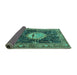 Sideview of Persian Turquoise Traditional Rug, tr4456turq