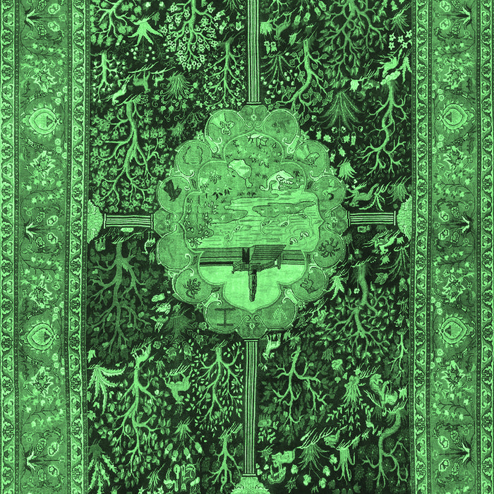 Persian Emerald Green Traditional Rug, tr4456emgrn