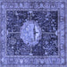 Square Persian Blue Traditional Rug, tr4456blu