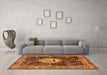 Machine Washable Persian Orange Traditional Area Rugs in a Living Room, wshtr4456org