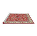 Sideview of Machine Washable Traditional Red Rug, wshtr4457