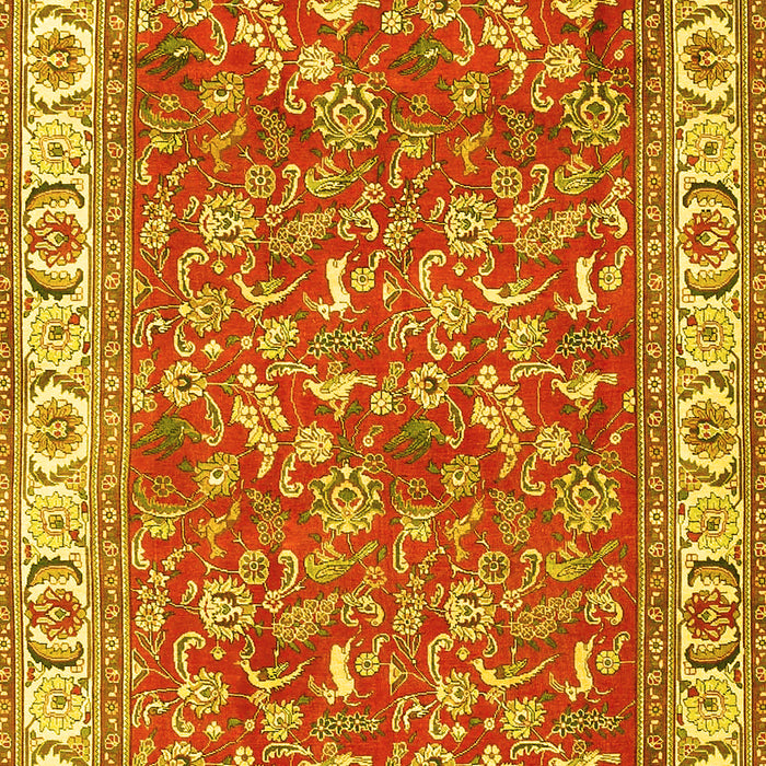 Machine Washable Persian Yellow Traditional Rug, wshtr4457yw