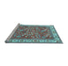 Sideview of Machine Washable Persian Light Blue Traditional Rug, wshtr4457lblu