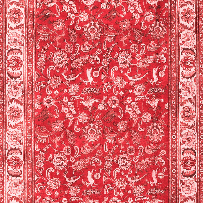 Machine Washable Persian Red Traditional Rug, wshtr4457red