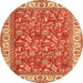 Machine Washable Persian Orange Traditional Area Rugs, wshtr4457org