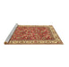 Sideview of Machine Washable Persian Brown Traditional Rug, wshtr4457brn