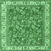 Square Persian Emerald Green Traditional Rug, tr4457emgrn