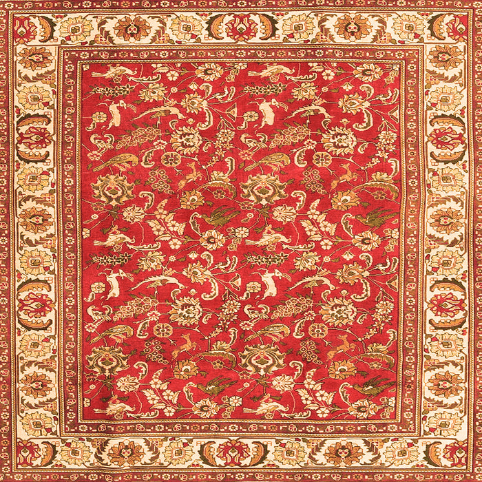 Serging Thickness of Persian Orange Traditional Rug, tr4457org