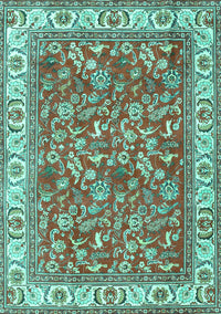 Persian Turquoise Traditional Rug, tr4457turq