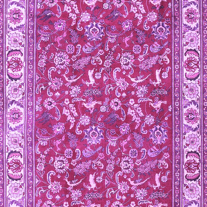 Machine Washable Persian Purple Traditional Area Rugs, wshtr4457pur