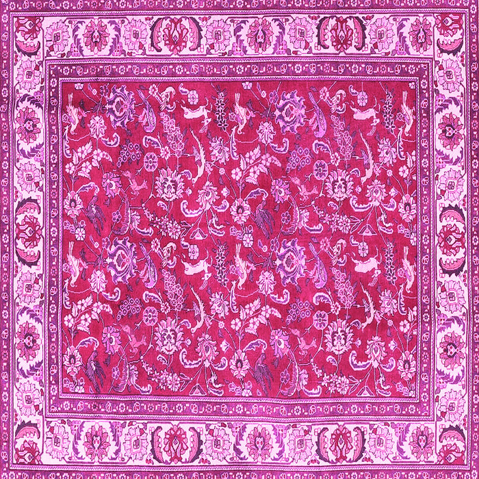 Square Persian Pink Traditional Rug, tr4457pnk
