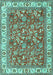 Machine Washable Persian Turquoise Traditional Area Rugs, wshtr4457turq