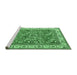 Sideview of Machine Washable Persian Emerald Green Traditional Area Rugs, wshtr4457emgrn