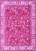 Machine Washable Persian Pink Traditional Rug, wshtr4457pnk