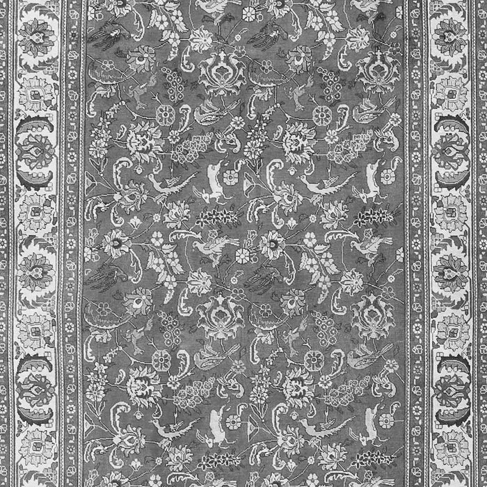 Serging Thickness of Machine Washable Persian Gray Traditional Rug, wshtr4457gry
