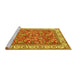 Sideview of Machine Washable Persian Yellow Traditional Rug, wshtr4457yw