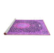 Sideview of Machine Washable Medallion Purple Traditional Area Rugs, wshtr4458pur