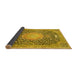 Sideview of Medallion Yellow Traditional Rug, tr4458yw