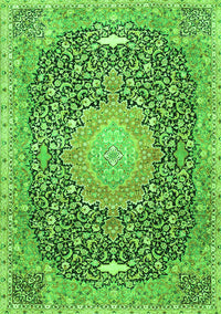 Medallion Green Traditional Rug, tr4458grn