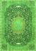 Medallion Green Traditional Rug, tr4458grn