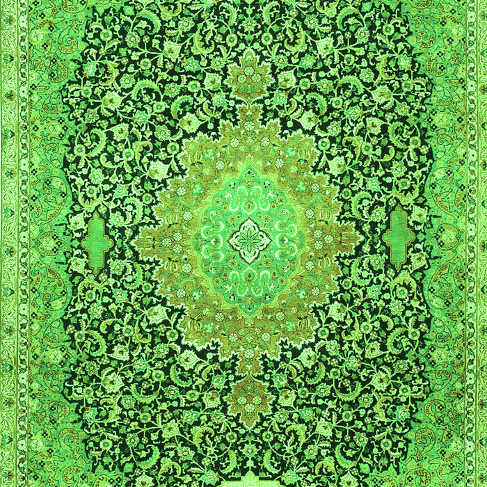 Medallion Green Traditional Rug, tr4458grn