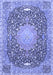 Medallion Blue Traditional Rug, tr4458blu