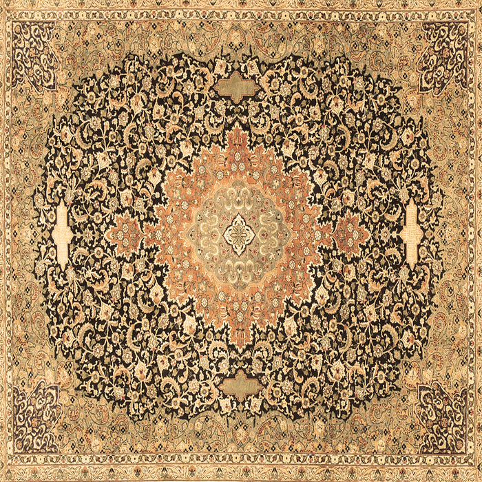 Square Medallion Brown Traditional Rug, tr4458brn