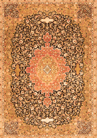 Medallion Orange Traditional Rug, tr4458org