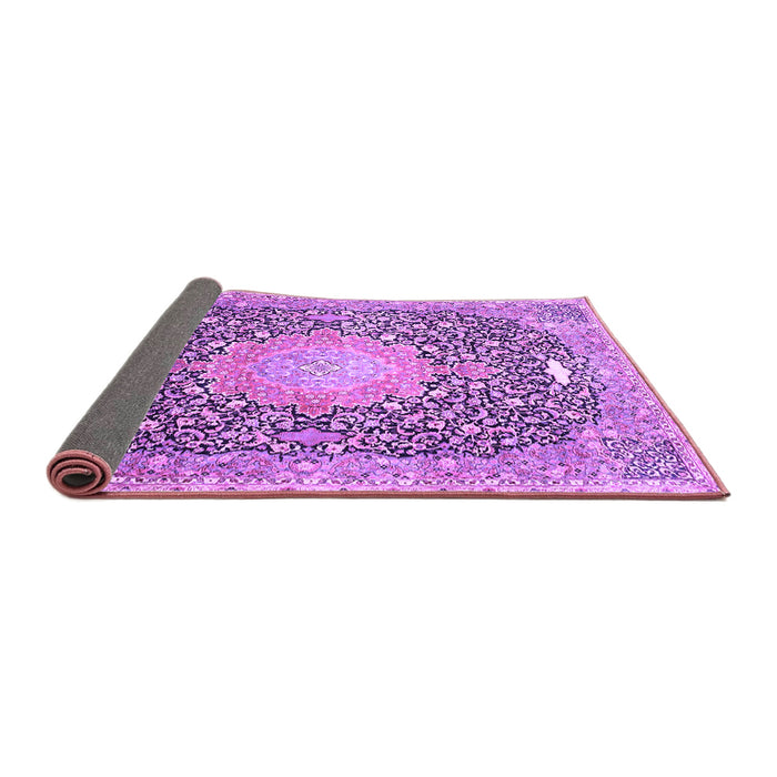 Sideview of Medallion Purple Traditional Rug, tr4458pur