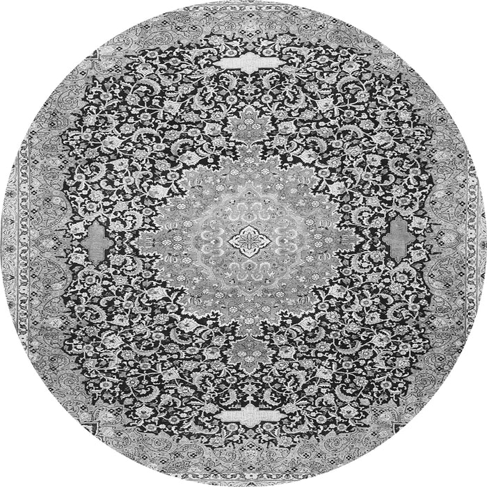 Square Medallion Gray Traditional Rug, tr4458gry