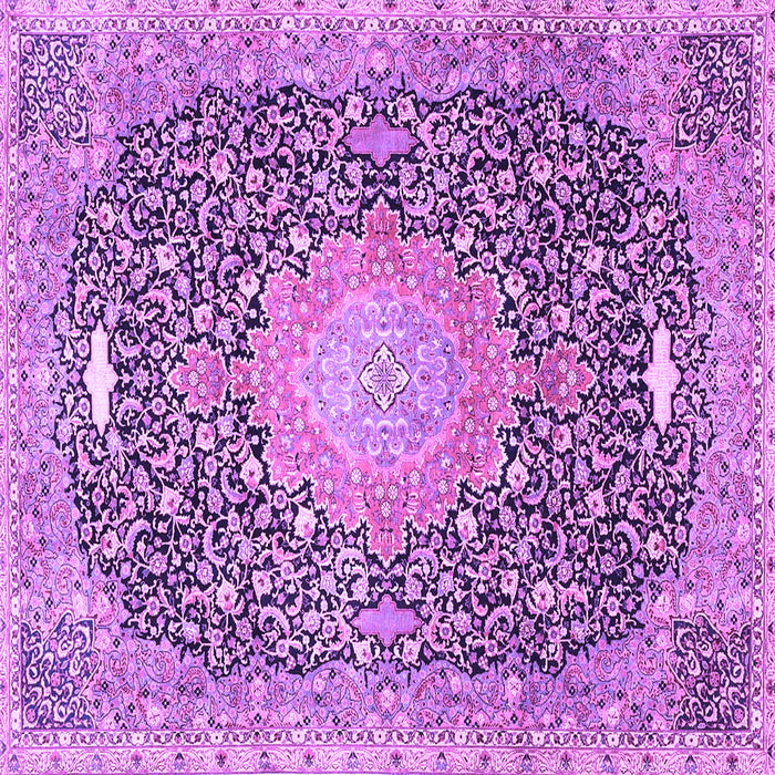 Square Medallion Purple Traditional Rug, tr4458pur