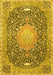 Medallion Yellow Traditional Rug, tr4458yw