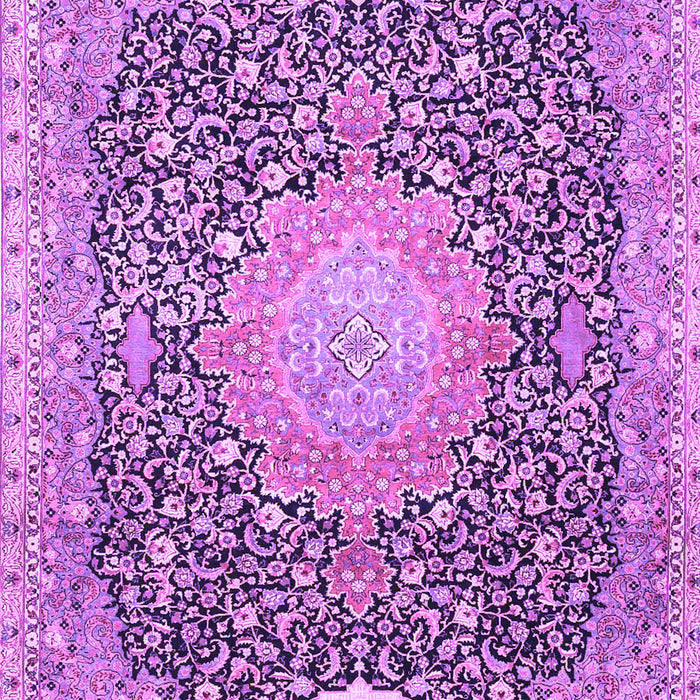 Machine Washable Medallion Purple Traditional Area Rugs, wshtr4458pur